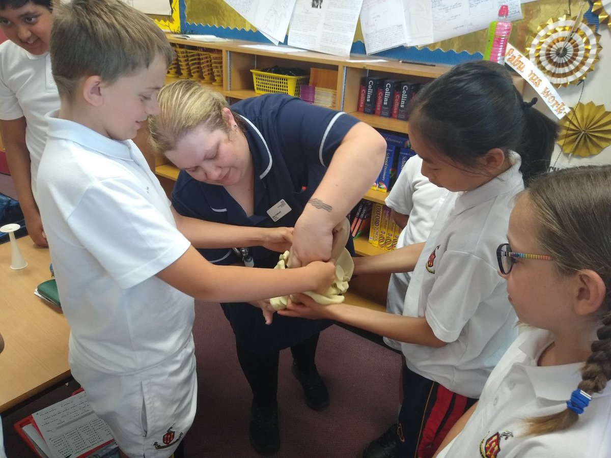 KHVIIIJunior's tweet photo. Call the midwife! Year 6 are privileged to have a visit this morning from Mrs Halliwell, a midwife at Birmingham Women's Hospital. She delivered a baby at 6.15am and the rushed straight over to teach us how babies are born! https://t.co/eK1aDg3EFR