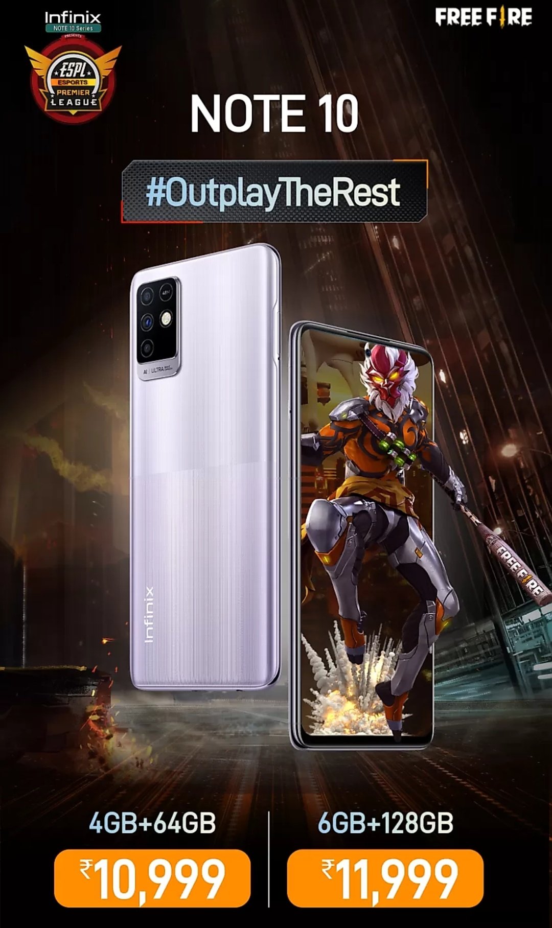 Techtipster Infinix Note 10 6 95 Full Hd Lcd Screen 2460 1080 Pixels Mediatek Helio G85 4gb 6gb Lppddr4x Ram 64gb 128gb Storage 16mp 48 2 3mp Side Mounted Fps 3 5mm Audio Jack 5000mah