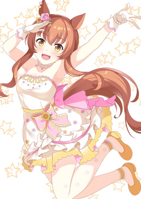 マヤノトップガンウェディングドレスver
 #ウマ娘 
#マヤノトップガン 
#絵描きさんと繋がりたい 