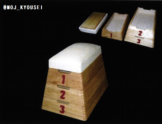 美品 刑務所作業製品 跳び箱 小物入れ おもちゃ箱 飛び箱 刑務作業製品紹介in盛岡少年刑務所／ 「跳び箱型の収納ボックス」は