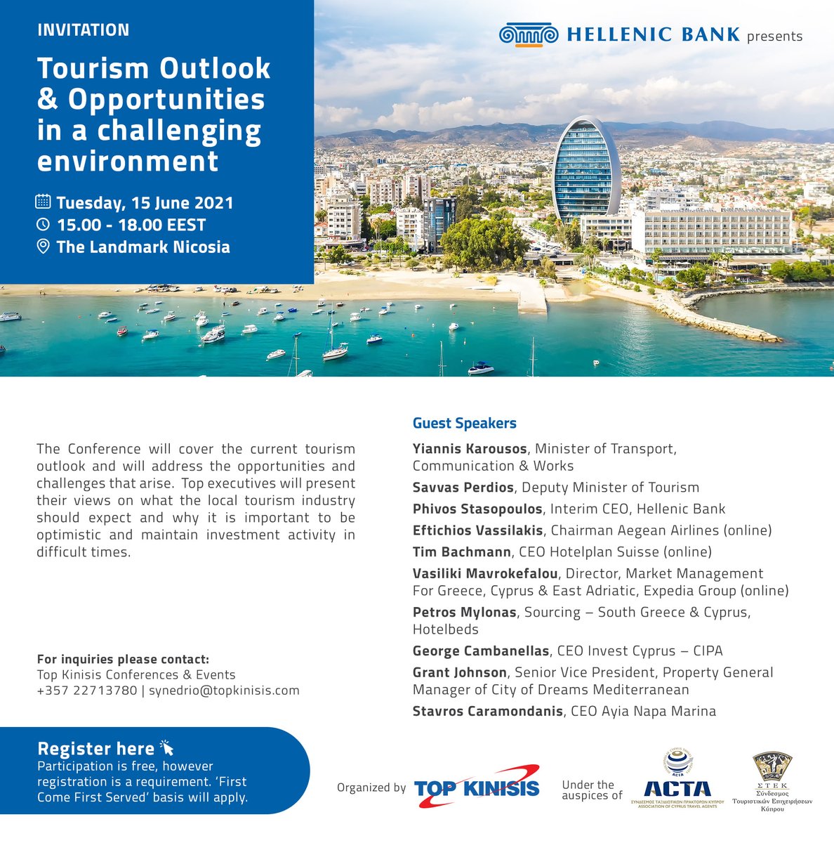 📌DON'T MISS!

‘Tourism Outlook &amp; Opportunities in a challenging environment’.  

Participation is free, however, make sure to register using the link  below.  Seats are limited, a 'first come first served' basis will apply!
👇👇👇
na.eventscloud.com/ereg/index.php…