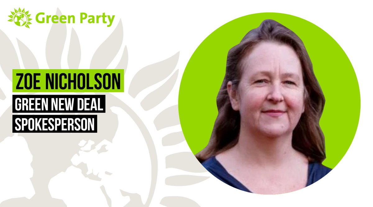 TheGreenParty's tweet photo. Our Green New Deal spokesperson is @ZoeNicholson4.

💚 Deputy leader of Lewes council
💚 Sussex Business Woman of the Year in 2018
💚 Strong supporter of small businesses https://t.co/5PMNeRb3Iq
