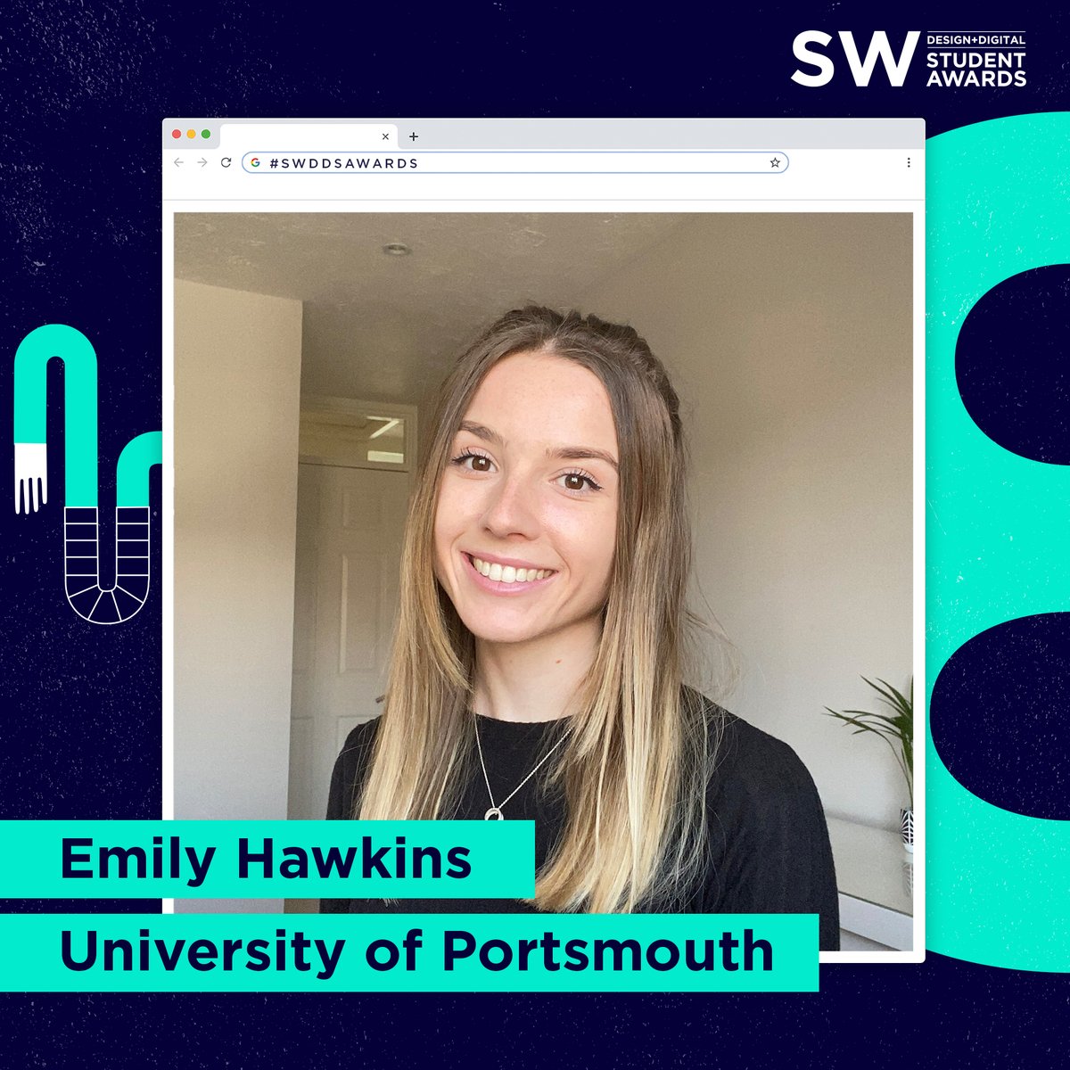 Meet the finalists for the South West Design + Digital Student Awards 2021! 🎉 Our eighth finalist is <a href="/emhawkins__/">Em</a> from <a href="/portsmouthuni/">University of Portsmouth</a> Well done Emily! 👏 Check out Emily’s work. 👉 ow.ly/Uxbs50F1WIu #swddsawards #UniversityofPortsmouth