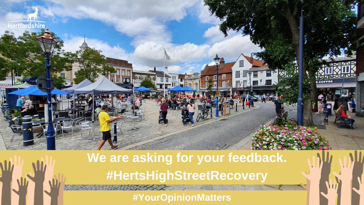 Herts_Highways's tweet image. We are reviewing our town centres where changes had been made for social distancing. Now is the right time to share your feedback at: bit.ly/2RxO5hT  #YourVoiceMatters #HertsHighStreetRecovery