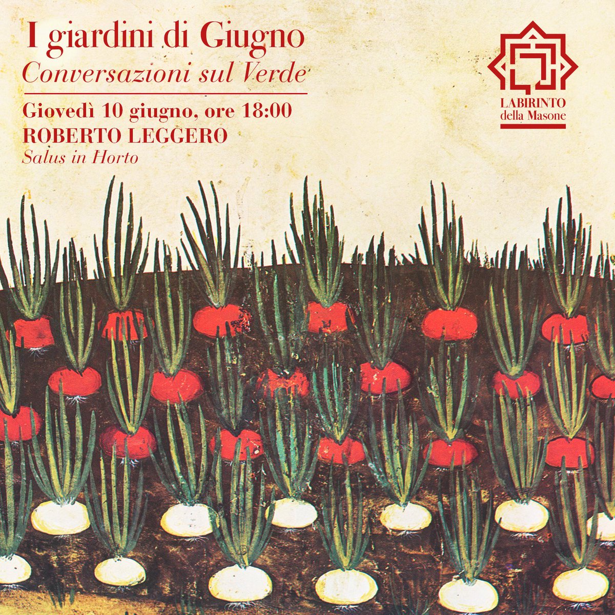 Giovedì 10 giugno, ore 18 secondo appuntamento della rassegna #igiardinidigiugno:

🌿 SALUS IN HORTO. IL GIARDINO COME CURA
Con Roberto Leggero, curatore dell'omonimo volume assieme a Simona Gavinelli (<a href="/DeriveApprodiEd/">DeriveApprodiEditore</a>, 2020).

Per info: bit.ly/3vEAX9c