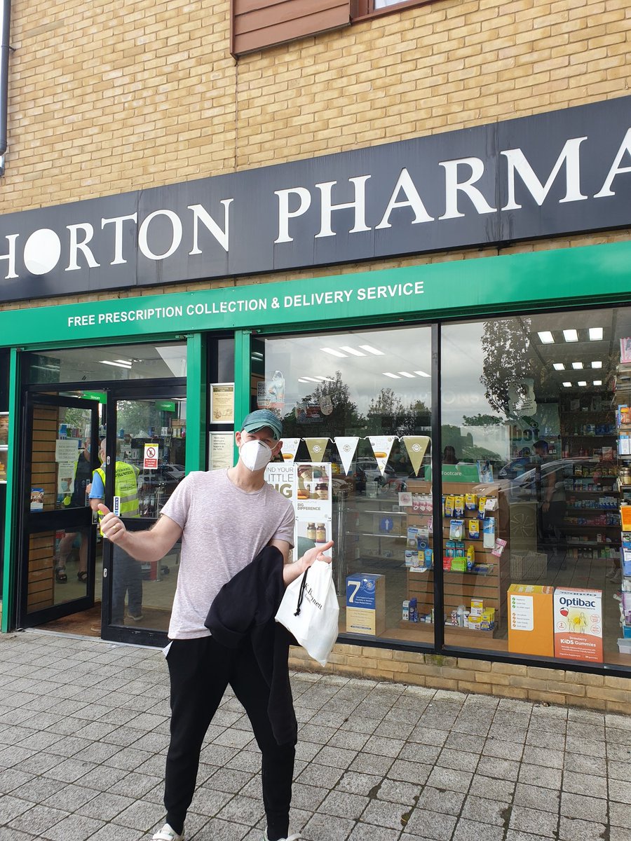 dangilbot's tweet photo. A first #astrazenecavaccine + an undeserved gift bag to boot from lovely Horton Pharmacy Epsom +  an awesome vegan sausage and leek roll + yumyum from @CoughlansBakery + a retweet from @MatthewModine - i normally hate mondays https://t.co/u3gmmUYZMI