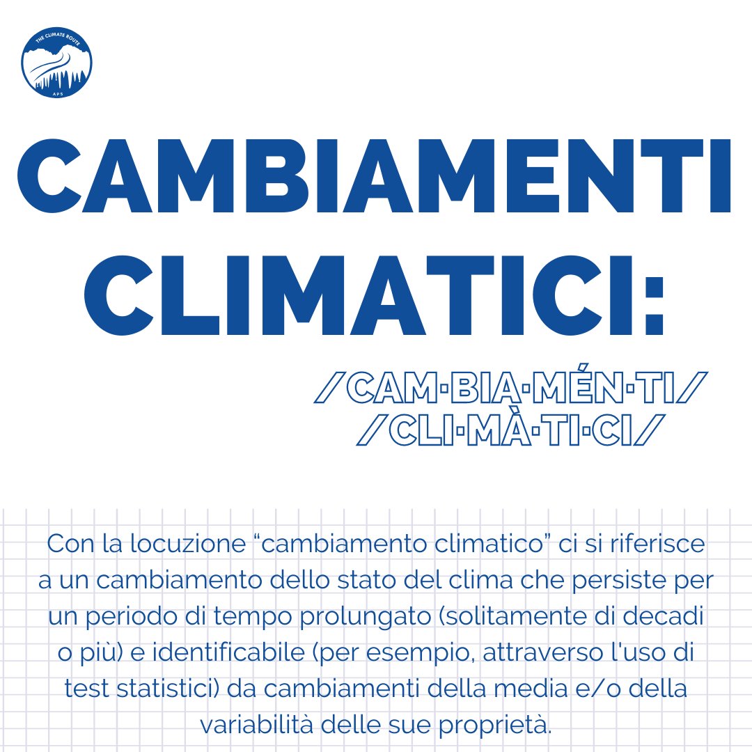 theclimateroute's tweet photo. Oggi per la rubrica il #Lemma della settimana, vi spieghiamo cosa significa #cambiamenticlimatici!

#theclimateroute #cambiamenticlimatici #cambiamentoclimatico #climatechange #lemma #lemmadellasettimana #parola #parole #words #novità https://t.co/fT1SPJ3hz1