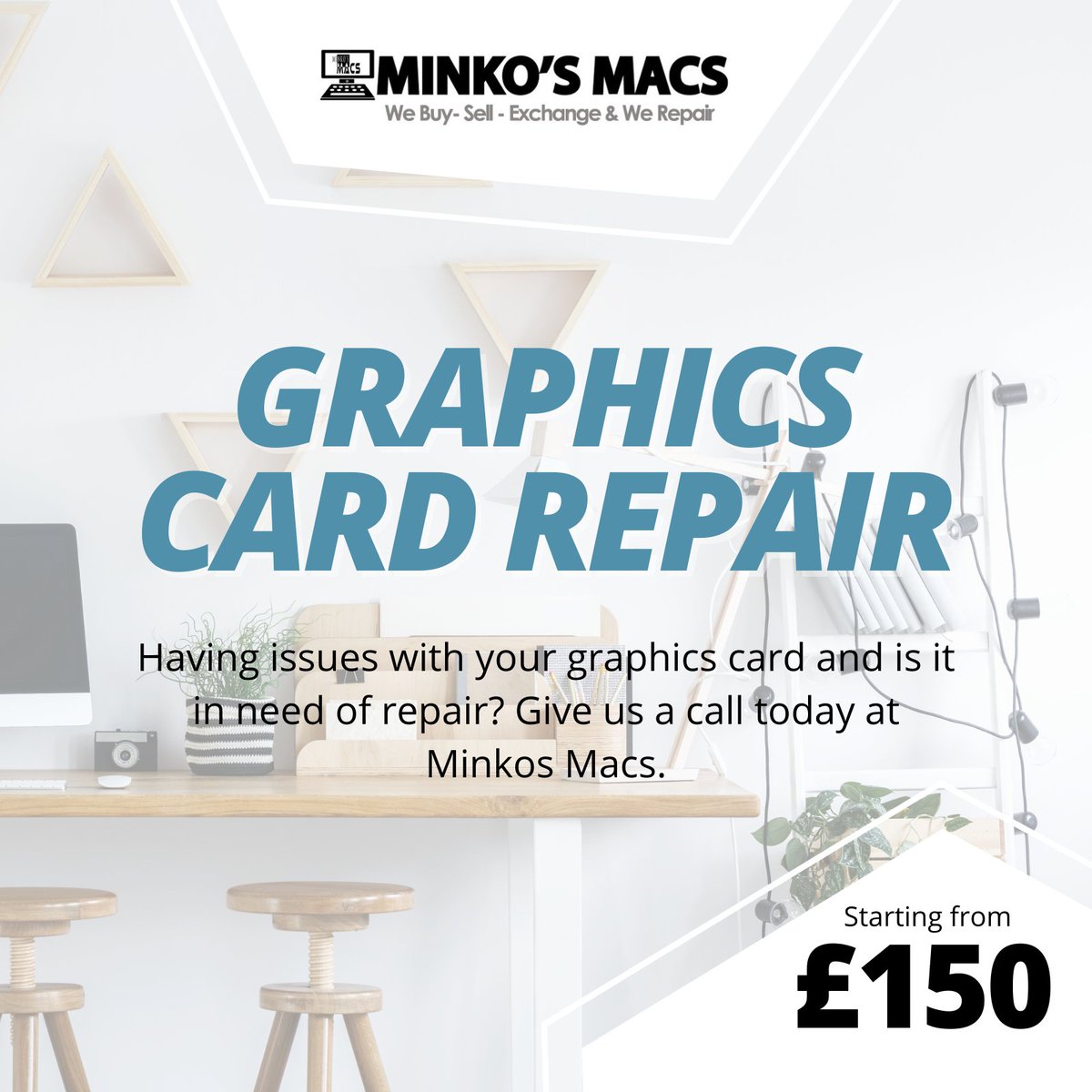 MinkosMacs's tweet photo. Having issues with your Graphics Card and in need of repair?
 Give us a call today to enquire 
#minkosmacs #graphicscardrepair https://t.co/2ei4lOXz3U