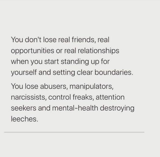 MThriving's tweet photo. Fear may creep in when upholding #boundaries; fear of others' reactions, fear of abandonment, fear of making others angry.
Watch responses when you uphold a #boundary; they will tell you all you need to know.
#NotALoss #UsersWillGetMad #ThoseWhoUsedToBenefit #BeWilling https://t.co/hJHtoMBv6R