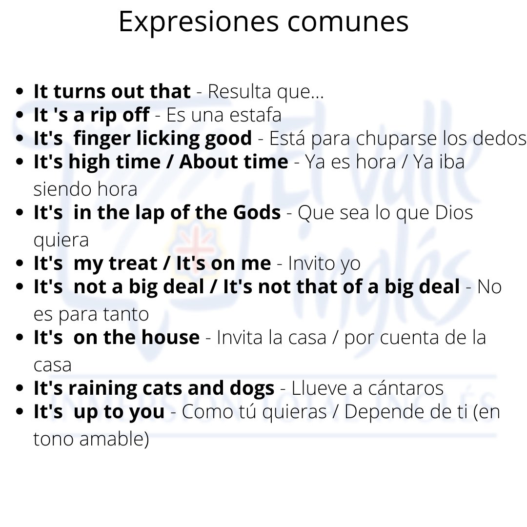 elvalleingles's tweet photo. ¿Quieres expresarte como un inglés nativo? ¿Te gustaría conocer las expresiones más comunes del inglés? 

Te traemos una colección de las expresiones más utilizadas para que puedas expresarte como lo harías en español sin miedo a equivocarte https://t.co/0xPnxuPlm0