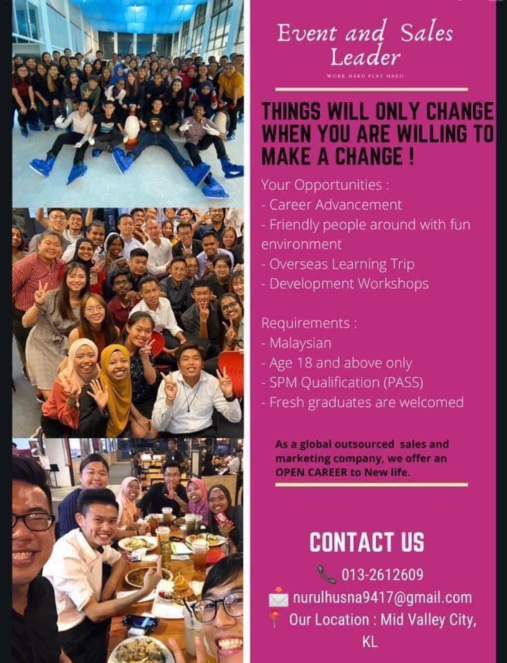HusnaZain5's tweet photo. We're Recruiting ! 🔈❕

@kerjakosong123 @Oh_KerjaKosong @Jobkerjaya @twt_kerja @Twt_MKHcareer @kerja_kosongMY @jobseekers91 @MusKerjaKosong @ejawatankosong @getme_hired @twtkerjakosongg 

#sebarkerja #OhKerjaKosong #KerjaKosong #JawatanKosong #KerjaKosongTerkini https://t.co/JKYjDoQwmg