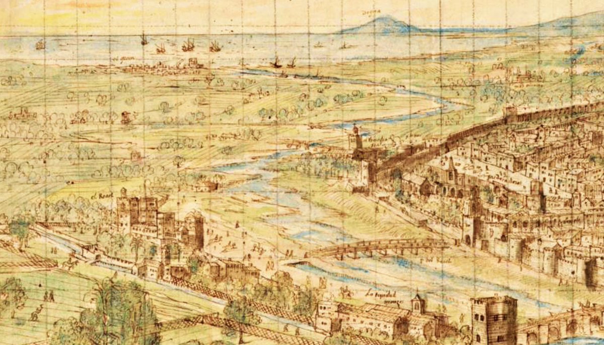 Micro-fil dedicat a en <a href="/SalesFava/">Lluís Sales i Favà</a>. Gràcies als detalls de Wyngarde podem veure clarament el dipòsit de fusta al costat del riu Túria i el Grau de València. Construcció naval, transport de fusta, seguim! 🚢🚢🚢