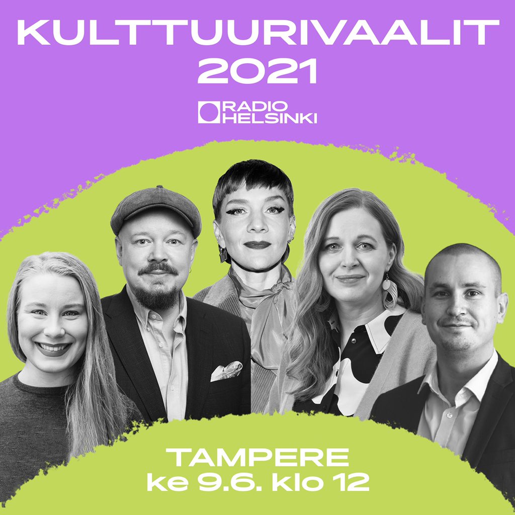 KULTTUURIVAALIT 2021 TAMPERE RADIO HELSINGISSÄ KESKIVIIKKONA 9.6. KLO 12.00