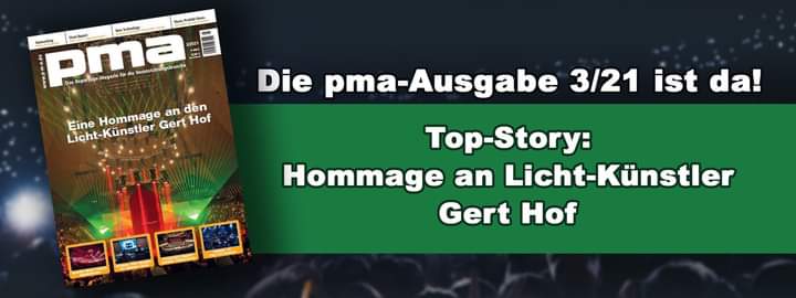 Die pma-Ausgabe 3/2021 ist da! In der #Titelstory sprechen wir mit dem jahrelangen Weggefährten des Licht-Künstlers Gert Hof, Asteris Kutulas, über seine Arbeit. Das und mehr in der neuen pma 3/2021 - jetzt #online bestellen: ppvmedien.de/pma-03-2021-Pr… pic.x.com/0sV8rON32O