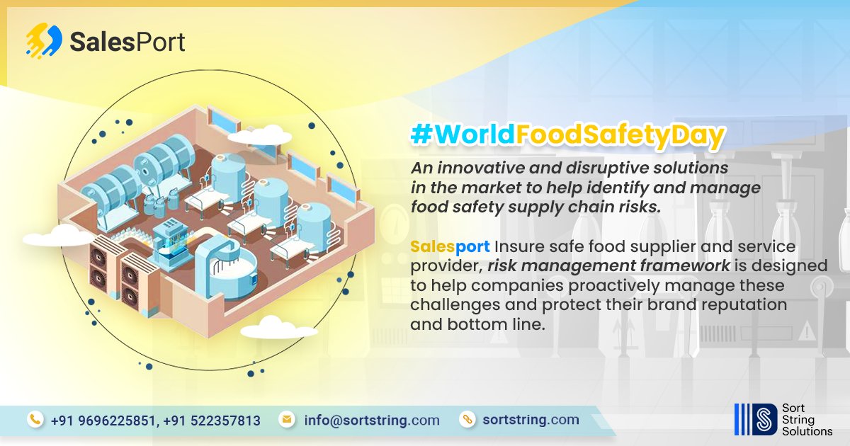 Sales_Port1's tweet photo. #WorldFoodSafetyDay #foodindustry #foodsafety #supplychain #sustainability #organic #packaging #quality #dairy #salesport #sortstring https://t.co/EgAa3nofGL