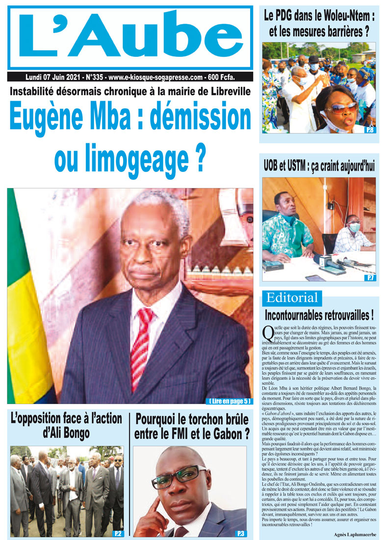 🔴L'AUBE EN KIOSQUES CE LUNDI 07 JUIN 2021