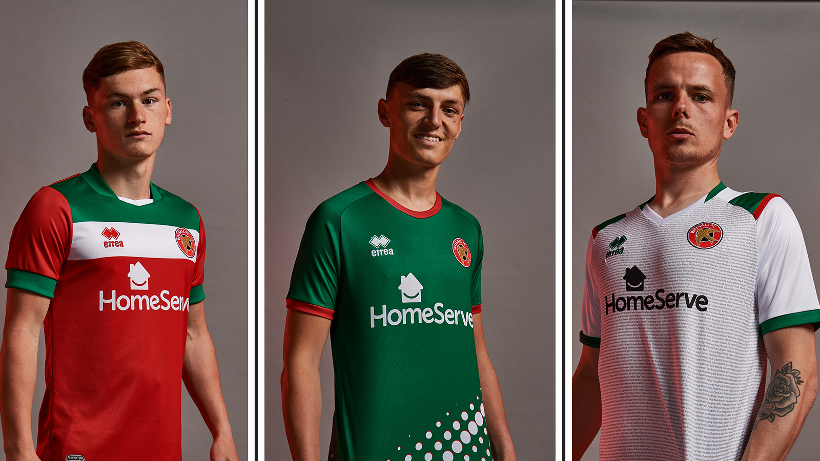 Walsalls nya matchtröjor som ska användas 2021/22
