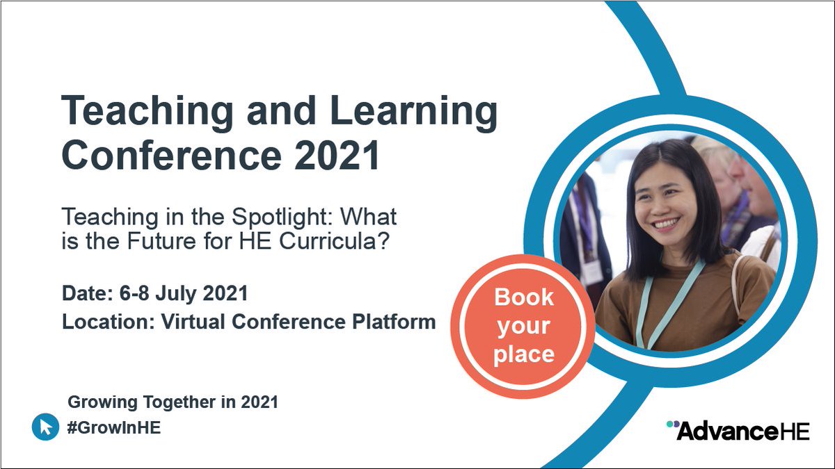 Book your place for the virtual Teaching and Learning Conference 2021 on 6-8 July 2021