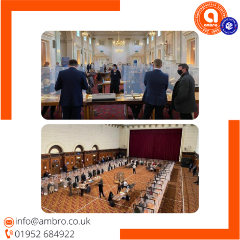 Ambroplastics's tweet photo. #throwback to just over a month ago when the local elections were taking place and our specially designed Hygiene Screens were being used by councils all over the UK! See our full PPE Range including the screens here ➡️ https://t.co/u2bCj6ucYL https://t.co/RI8RwFRpnZ