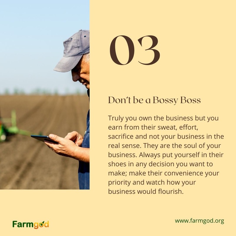 OfficialFarmgod's tweet photo. It is high time you reshuffled your managerial skill. Adopt some of these motivation strategies for your #farm employees to make the working conditions more favorable.