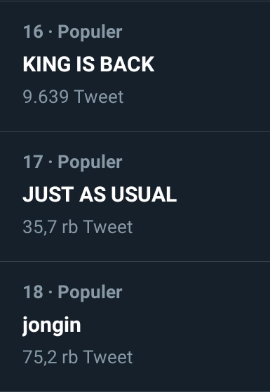 FaktaEXO_ID's tweet photo. 20 besar Trending Topic Indonesia dipenuhi oleh Erina 💪

#EXO_DFTFOutNow
#ToEXOPlanetAndBeyond
#DONT_FIGHT_THE_FEELING 
#드디어_나왔다_엑소_멈추지도마
#EXO #엑소 @weareoneEXO https://t.co/qVANJBtWlv