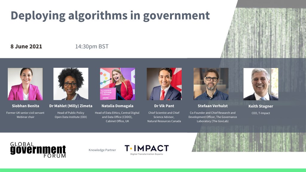 globegov's tweet photo. Have you registered for tomorrow's webinar yet? 

We're excited to be welcoming @TechMilly, @NaDomagala, @vikpant, @sverhulst and Keith Stagner of @TImpactBPM to discuss how algorithms can be deployed in government. 

Sign up here: https://t.co/Es5UXC9FqG #deployingalgorithms https://t.co/1d21isrkXI