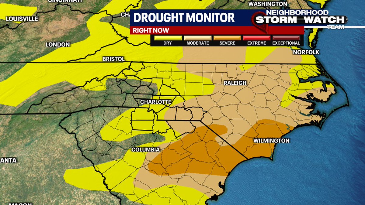Elisa_Raffa's tweet photo. 🌵DROUGHT CONTINUES: North Carolina had its 13th driest May on record w/an average of only 2.19" rain statewide.
The last May that dry was 2007.
Check out the stats from @NCSCO here: https://t.co/8jXIaFq3I7
Dr. @KathieDello joins us LIVE on #GoodDayCLT ~8:15AM! #climatematters https://t.co/N6ujVVA6uX