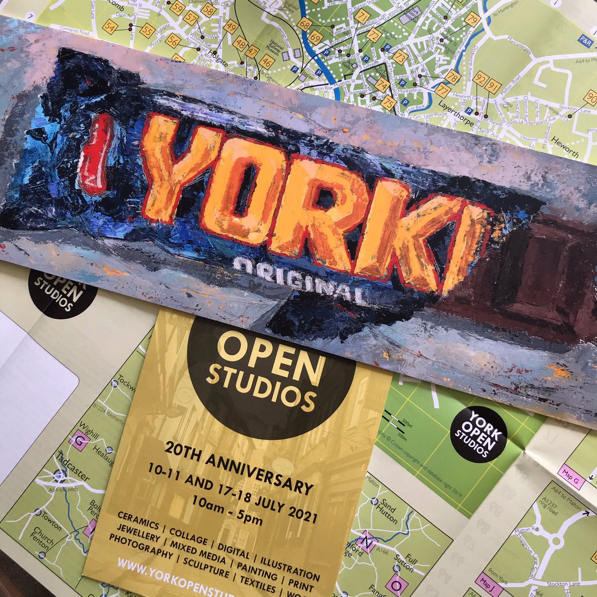 CornerGalleryYO's tweet photo. @YorkOpenStudios is back with a bang 10/11th &amp; 17/18th July 💥 We are Venue 28 on the map. Come visit for lickable art 👅 &amp; more. 

@indieyorkmap @bishyroadnet @NestleUKI @theyorkmix @onlyinyork @VisitYork https://t.co/MyMM8nS1u7