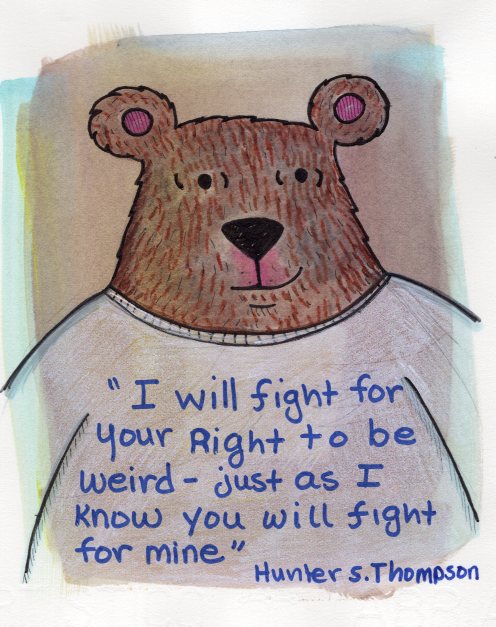 drawstuff's tweet photo. #nancycarlsonstudios #bearinatshirt #bearwithanattitude #wierdiscool https://t.co/w2AdFA23f1