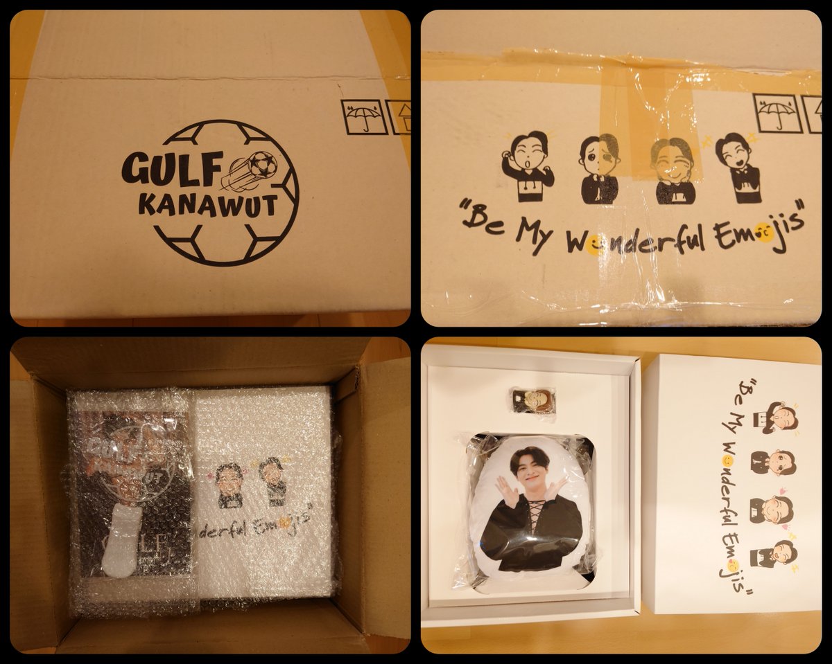 snowmoon2020's tweet photo. EmojiコンBOXセットもろもろがついに届いた！！
がるぴ公式オーダー組はまだ届き始めていないようだったので、のんびり待ってたらいきなり届いた～🥰🎉
#GulfKanawut 
#emojiコンbox https://t.co/pW6mjQ3159