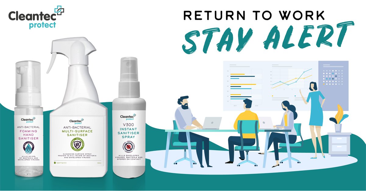 Whether you're already business as usual, or planning a return for your staff in the next few weeks, our office hygiene essentials offers the perfect welcome pack for your team as they return to the workplace. Find out more here: cleantecinnovation.com/products/sanit… #backtonormal