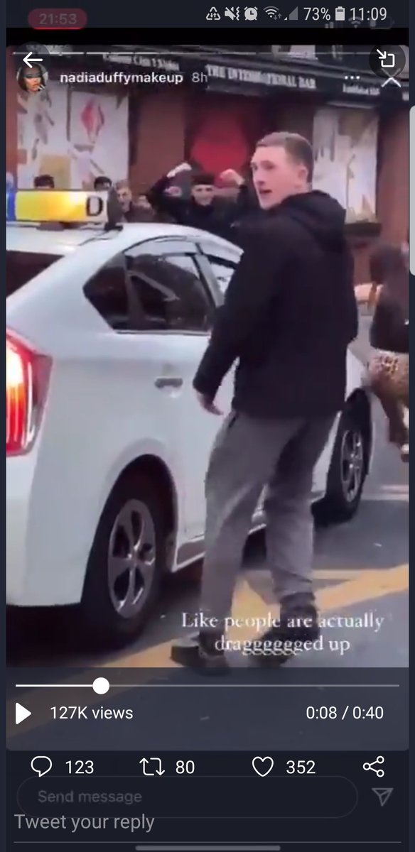 <a href="/dubslife1/">Dubs life</a> Infuriating to see. Hard working taxi drivers trying desperately to earn a living but endure these thugs, who also are bad apples that ruin it for the sensible youth in the street. Here's one of them. He jumps on the roof and falls at the end. Retweet and make famous.And identify