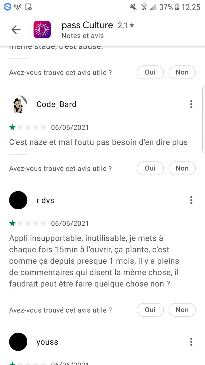 Janna_BenAmor's tweet photo. @pass_Culture L'appli ne fonctionne pas sur android. Il faut arranger ça vite!!! À quoi ça sert de faire des aides si vos plateformes ne marchent pas!!!!
#PassCulture #grosfail #aides #nefonctionnepas #Android https://t.co/CKxEWnAaTU