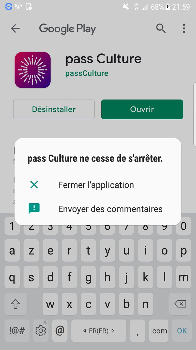Janna_BenAmor's tweet photo. @pass_Culture L'appli ne fonctionne pas sur android. Il faut arranger ça vite!!! À quoi ça sert de faire des aides si vos plateformes ne marchent pas!!!!
#PassCulture #grosfail #aides #nefonctionnepas #Android https://t.co/CKxEWnAaTU