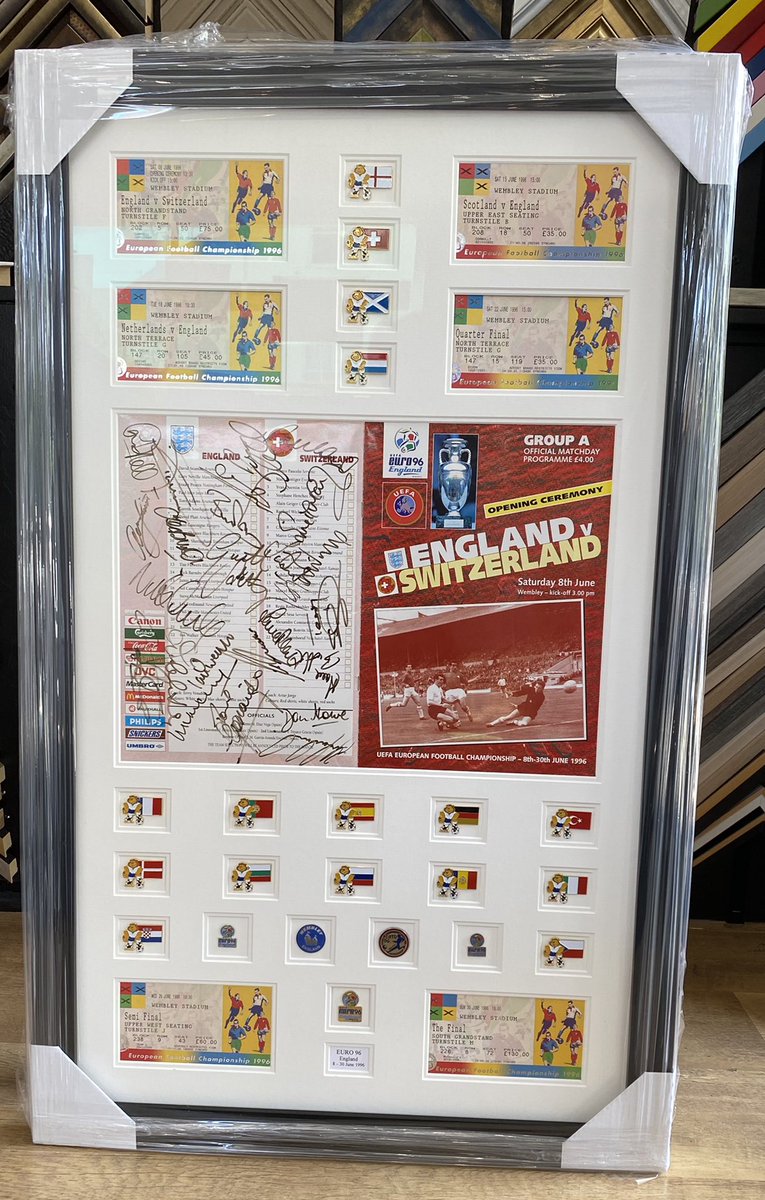 YPFOld's tweet image. With #EURO2020 to begin very soon here is a reframe of Euro96 all wrapped up. Collected at the weekend by a very pleased customer. #WorcestershireHour