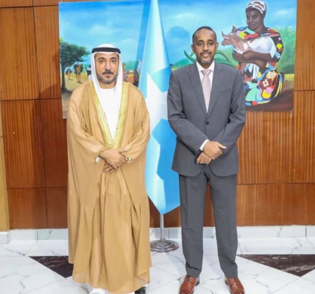 AhmedMaxamed_'s tweet photo. I thought NN told us that UAE is the main spoiler in Somalia's political spectrum?
@MohamedHRoble is currently meeting UAE ambassador to discuss how to strengthen diplomatic ties between Somalia &amp; UAE

Farmajo has used pseudo-nationalism to divide Somalis &amp; mess up foreign policy https://t.co/vIoD6ZzR6k