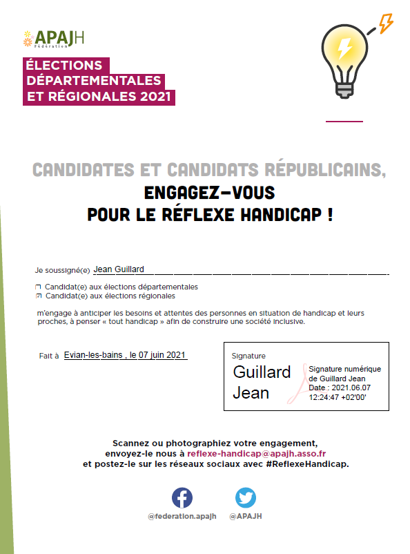 JeanGuillard's tweet photo. @APAJH #ReflexeHandicap Je m'engage https://t.co/TmcOs92DRc