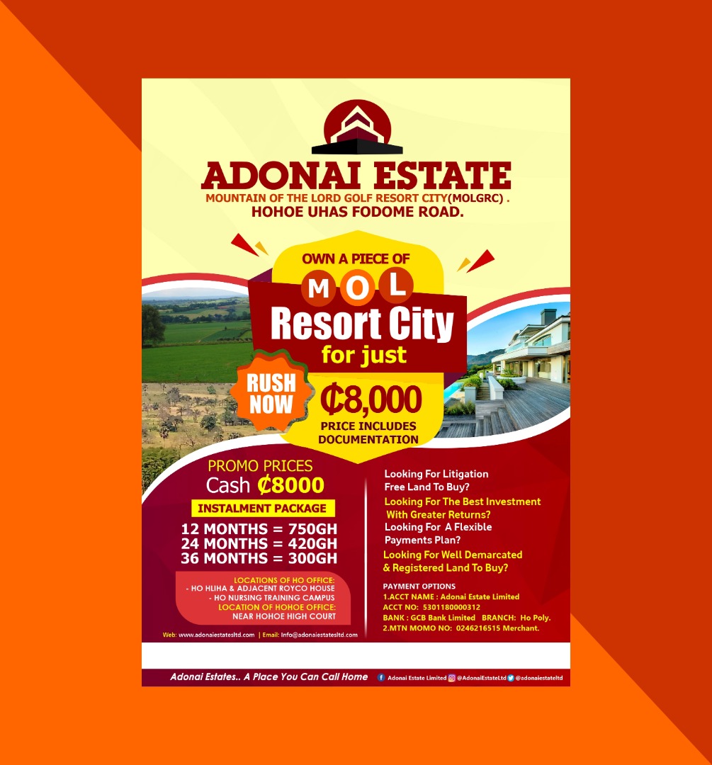 AdonaiEstateltd's tweet photo. Come let's join efforts and beautifully build our cities from the ground up!
More deets on flyers!
.
.
#VoltaLandsHub #adonailands #TheAdonaiPeople #LitigationFree #BuyLandsInHohoe #BuyLandsInHo #BuyLandsInSogakope #realestate #landssupermarket https://t.co/umTiPI4N0E