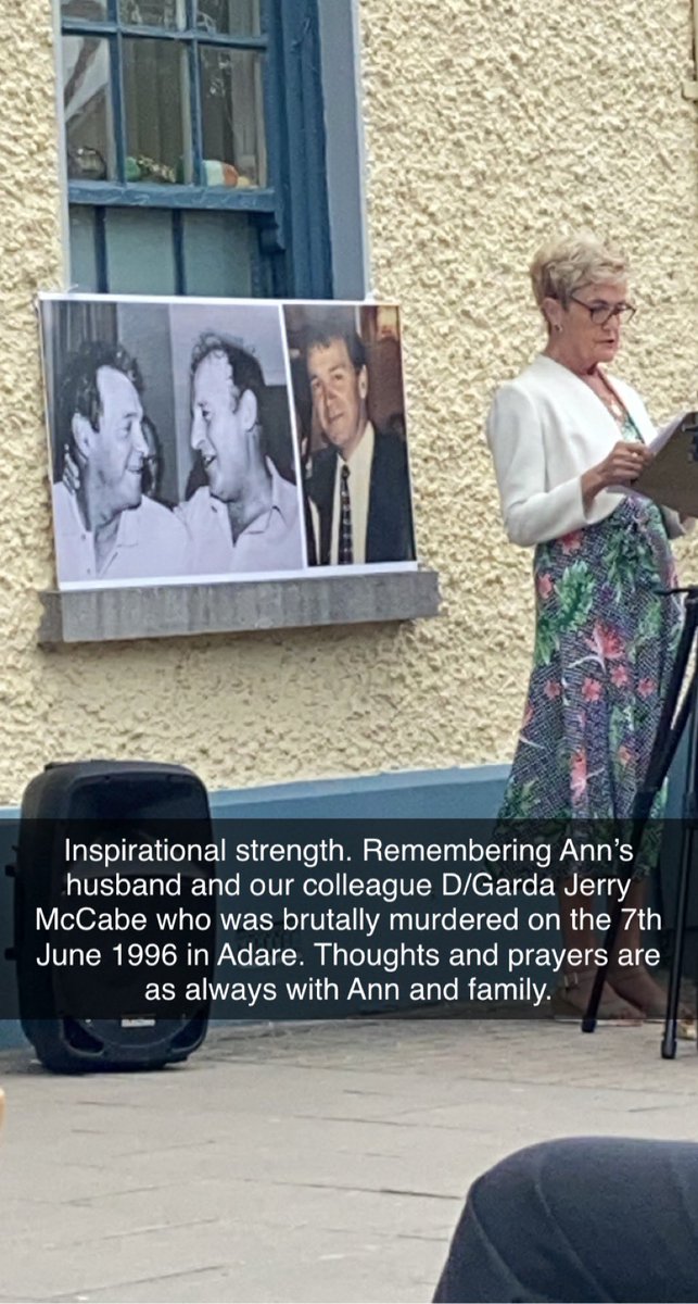 Remembering our fallen colleague D/Garda Jerry McCabe today, 25 years on. Brutally murdered while on duty in Adare, thoughts and prayers with Jerry’s wife Ann and family. @brendan1oc @gardarep @GardaReview