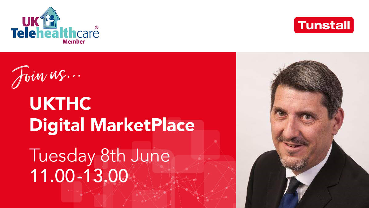 TunstallHealth's tweet photo. 📆Join Business Development Director, Nick Brown at the @ukthcnews Digital MarketPlace tomorrow @11am who will be discussing Tunstall's latest addition to the product portfolio Tunstall GO. ➡️Find out more and register here https://t.co/scBN1pyz1d https://t.co/T4BtNgaHF5