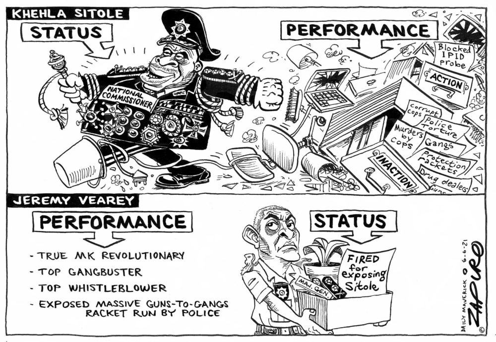 SABananaRep's tweet photo. Brilliant πππ #Zapiro #DailyMaverick #Sitole the #SAPS wrecking ball https://t.co/WQKAwr4aHX