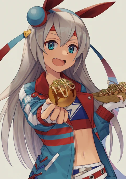 たこ焼きを分けてくれるタマモクロス #ウマ娘 