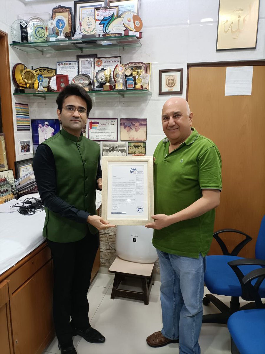 Dr Ali Irani, former Physiotherapist of Indian Cricket team supported the Delphic movement of linking the people through Arts and Culture.  Handed over his consent to Mr Sahil Seth, President, Delphic Cooncil of Maharashtra. #DelphicGames #DelphicIndia #DelphicCouncilMaharastra