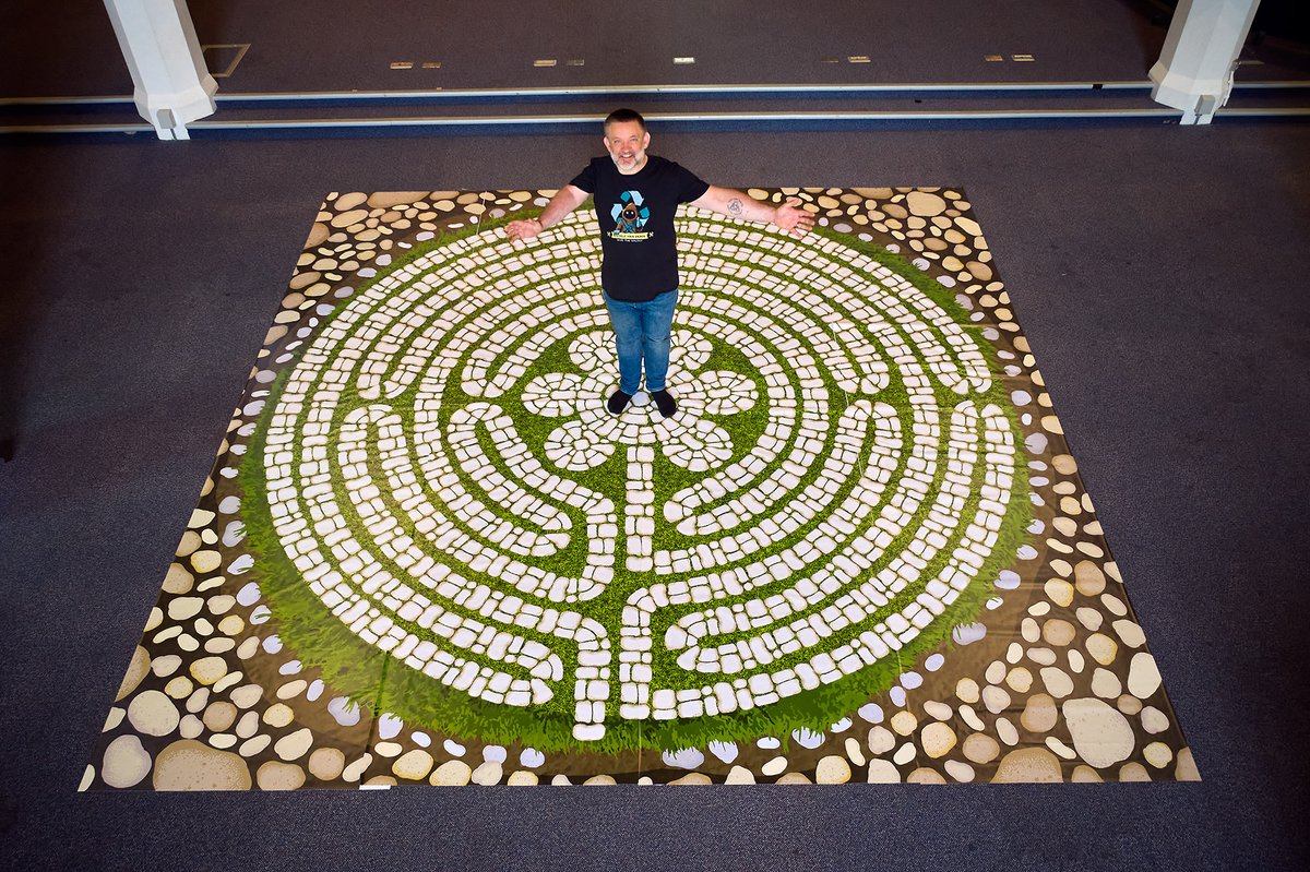 eve2media's tweet photo. Giant Prayer Labyrinths are ready to go! Just need to add them to the shop. Message me if you are interested.
#prayer #labyrinth #prayerpathway #church #jesus #247prayer #meditation #journey #spirit #creativechristian #creativechristianity #creativechurch #eve2 #customprint https://t.co/lxRirClWeT