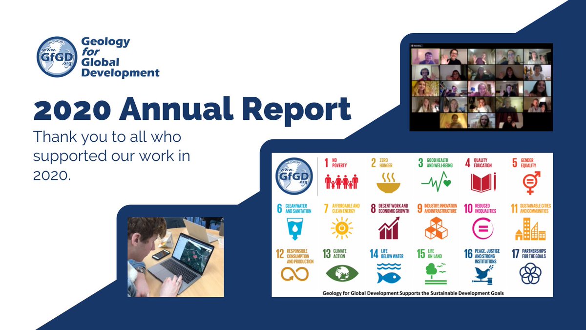 Our Annual Report for 2020 is now available to read. Download it to find out more about how we worked to champion the role of #geoscientists in delivering the UN Sustainable Development Goals: gfgd.org/annual-reports

#GfGDAnnualReport2020 #SDGs