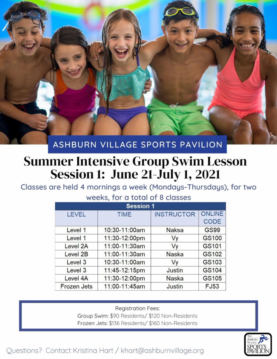 AVSPAshburn's tweet photo. Aquatics - Summer Intensive Swim Registration NOW OPEN https://t.co/ouLgjWJtKN https://t.co/VVxjWIsLCz