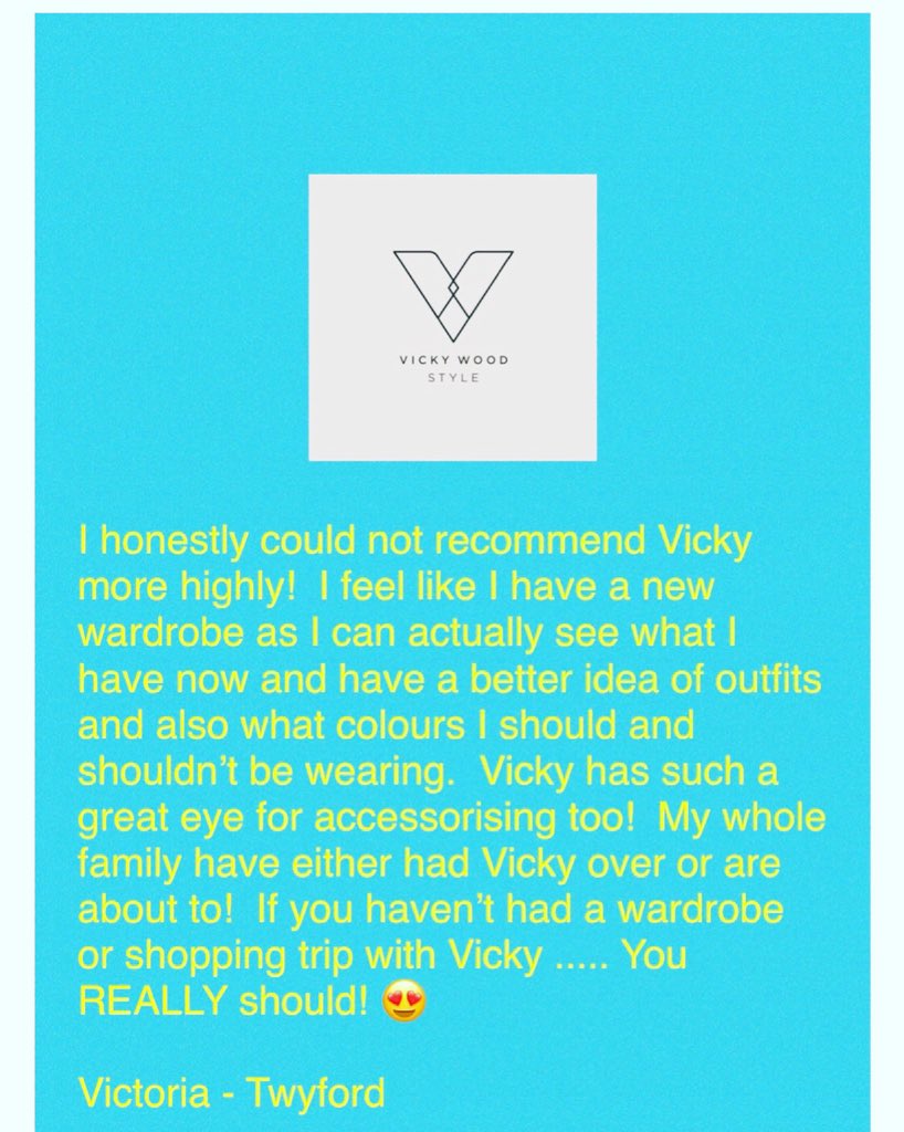 vickywoodstyle's tweet photo. Client testimonials like this one give me the best feeling 🙌 every time I receive one it fills me with joy. The role of a Personal Stylist is invaluable when it comes to dressing with confidence, helping you to be the best version of yourself 💪 #personalstylist #wardrobeedit https://t.co/IRUfe5oCaY
