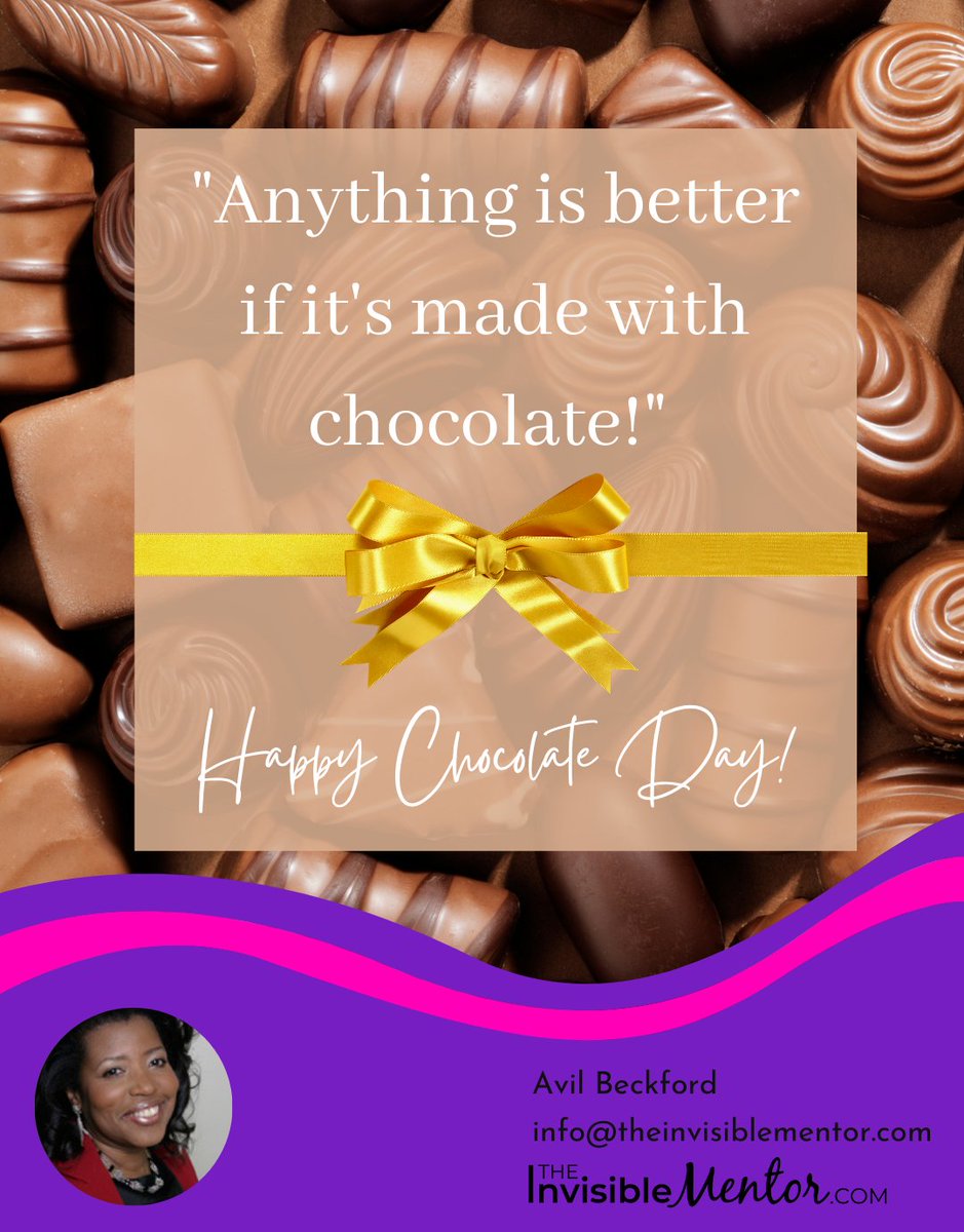 avilbeckford's tweet photo. I don’t know who needs to hear this but eat that piece of chocolate! It’s Chocolate Day after all.
#chocolateday2021 #chocolateday #ilovechocolate #realestatemarket #homesearch #allthingsrealestate #honestrealtor #needanagent #hirearealtor #iloverealestate https://t.co/A58neBHTdZ