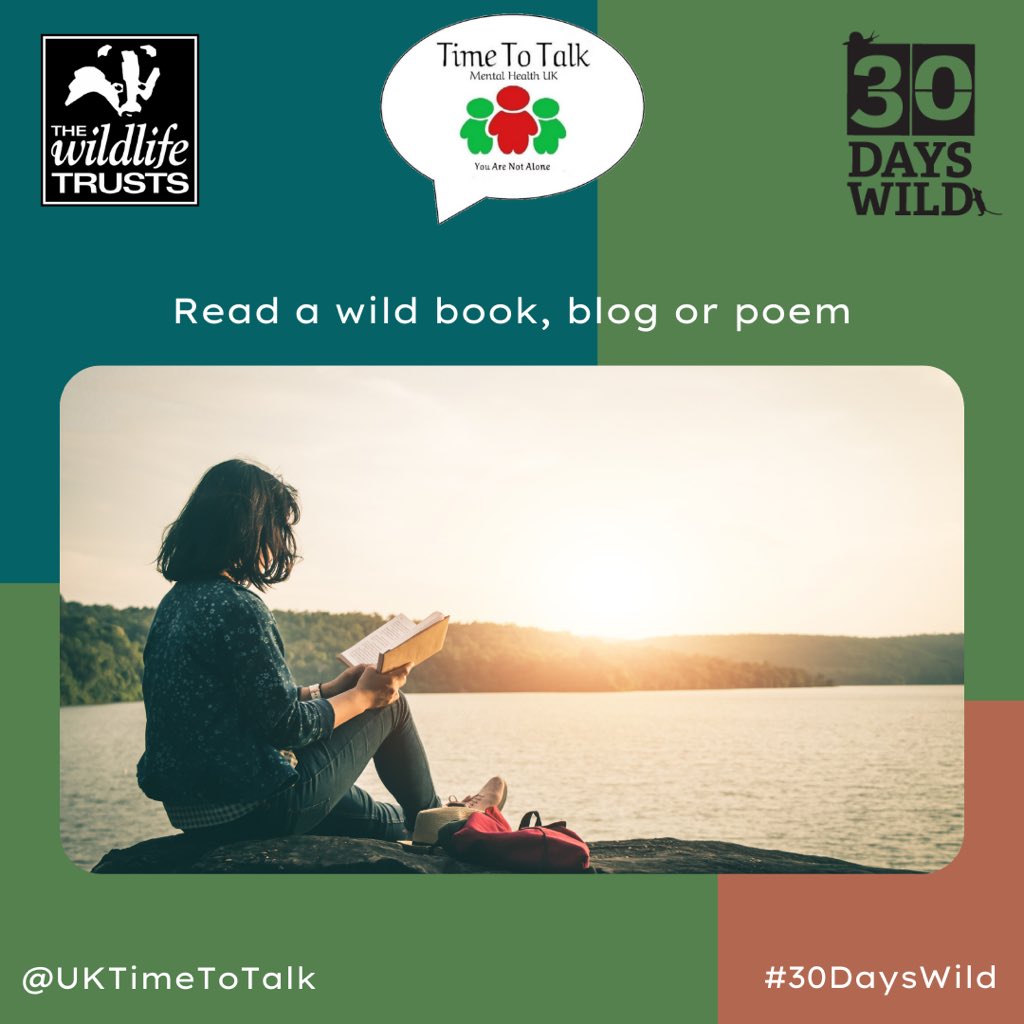 UKTimetoTalk's tweet photo. Mental health &amp; nature can nurture one another. Spend some time reading in a lovely spot. It could be over looking the seaside or in your local park. #30dayswild #nature #mentalhealth https://t.co/ME9nkpqlYd