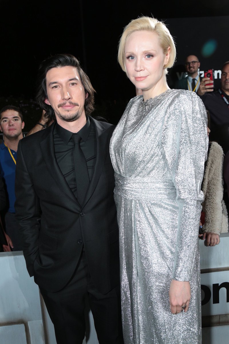 Adam Driver and Gwendoline Christie